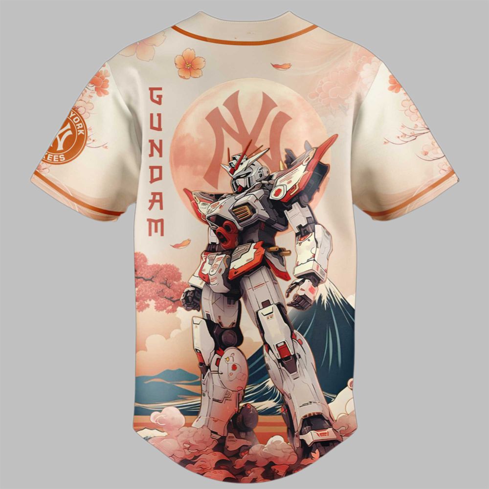 Gundam x Yankees 2025 Japan Jersey baseball jersey product view 2