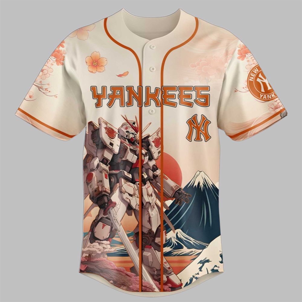 Gundam x Yankees 2025 Japan Jersey baseball jersey product view 3