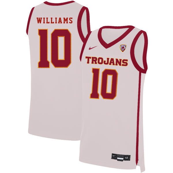 Gus Williams 10 White College Football Jersey football jersey product view 1