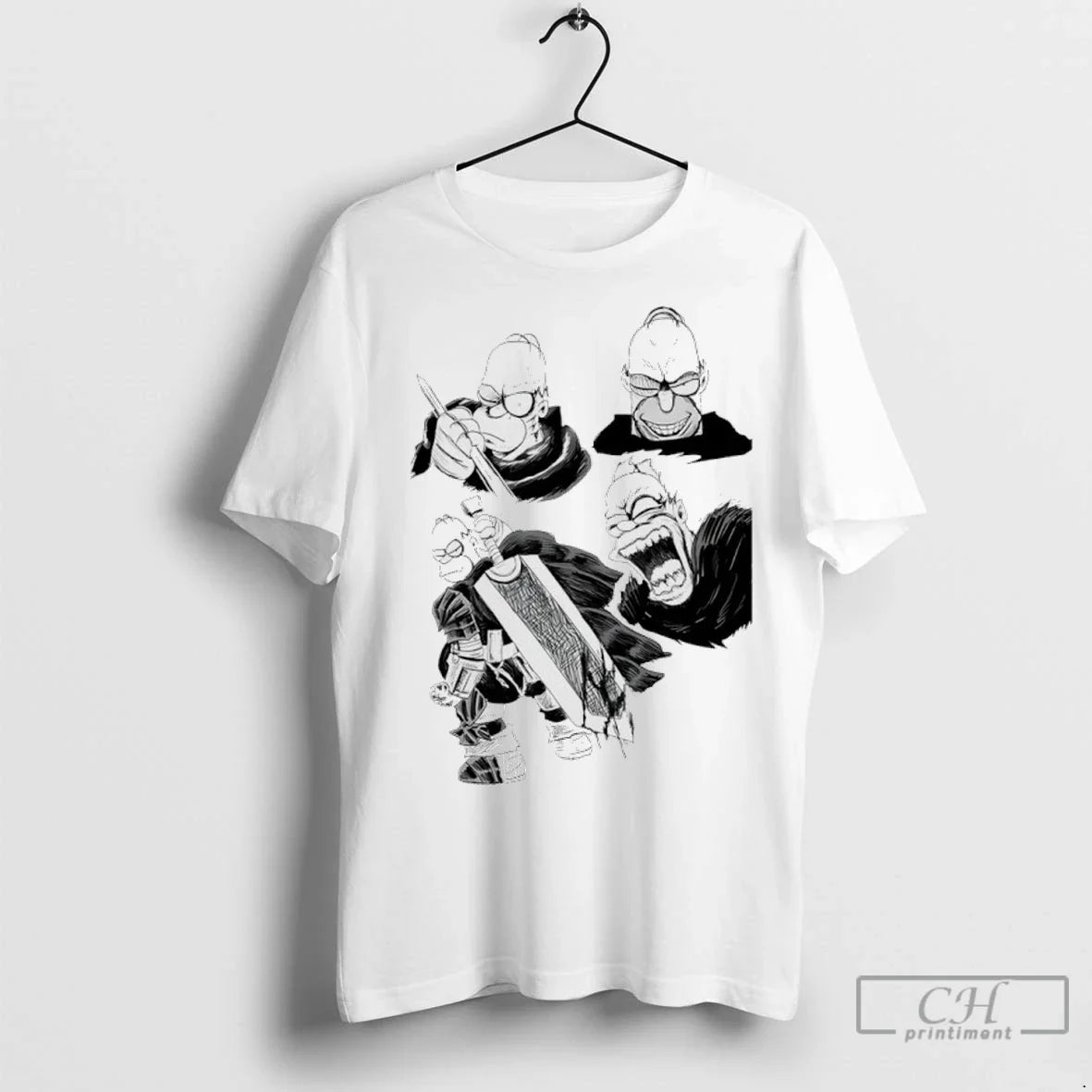 Guts Homer Simpson Berserk T Shirts Unisex T-shirt, Sweatshirt, Hoodie, Long Sleeve Tee - T-Shirt, Sweatshirt, Hoodie