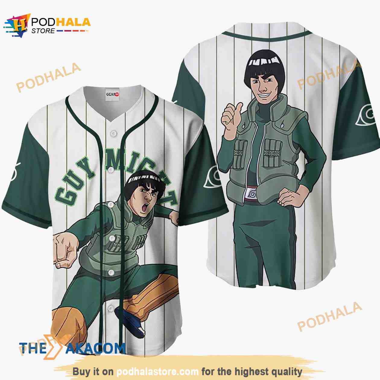 Guy Might Anime 3D Baseball Jersey Shirt baseball jersey product view 1
