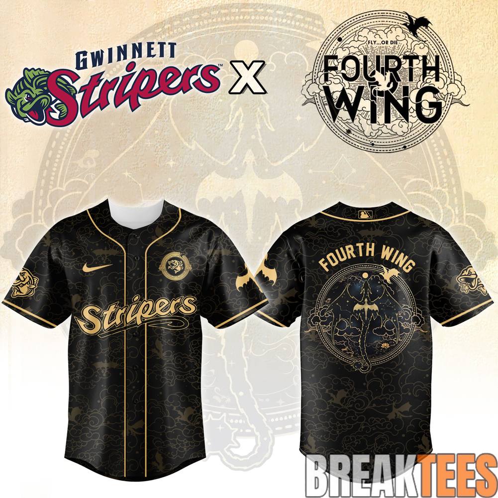 Gwinnett Stripers x Fourth Wing Special Baseball Jersey baseball jersey product view 1
