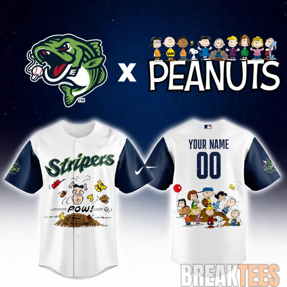 Gwinnett Strippers Peanuts Night MiLB 2026 Personalized Baseball Jersey Unisex T-shirt, Sweatshirt, Hoodie, Long Sleeve Tee - T-Shirt, Sweatshirt, Hoodie