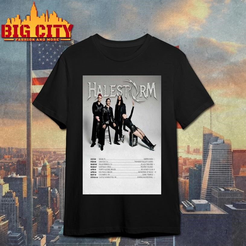 HALESTORM World Tour 2026 Poster Shirt Unisex T-shirt, Sweatshirt, Hoodie, Long Sleeve Tee - T-Shirt, Sweatshirt, Hoodie