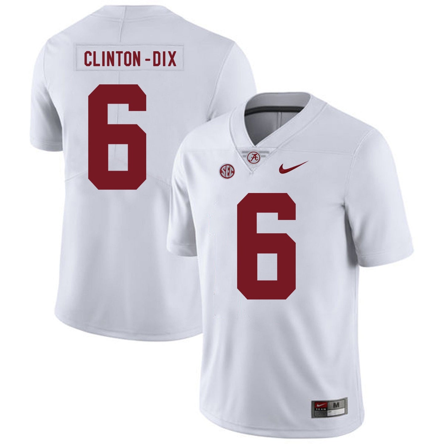 Ha Ha Clinton-Dix 6 White .2jpg College Football Jersey football jersey product view 1