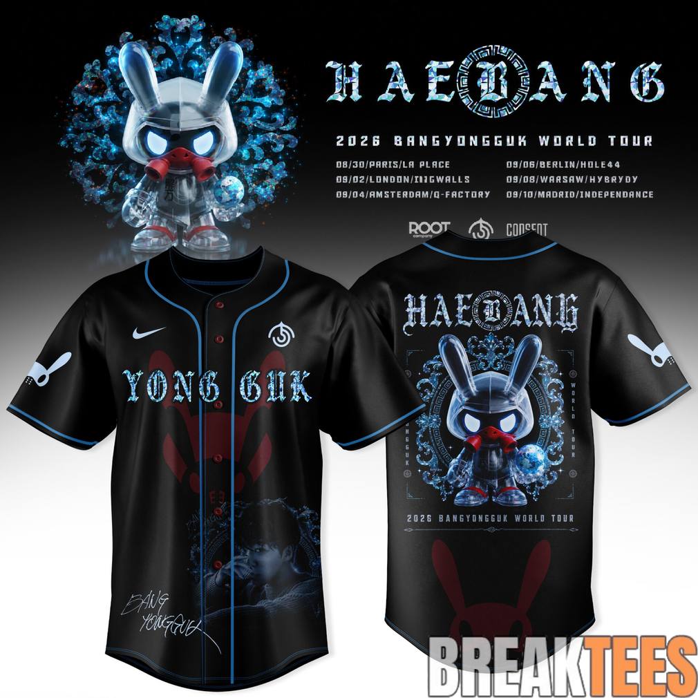 Haebang Bangyongguk World Tour 2026 Ice Phantom Baseball Jersey Unisex T-shirt, Sweatshirt, Hoodie, Long Sleeve Tee - T-Shirt, Sweatshirt, Hoodie