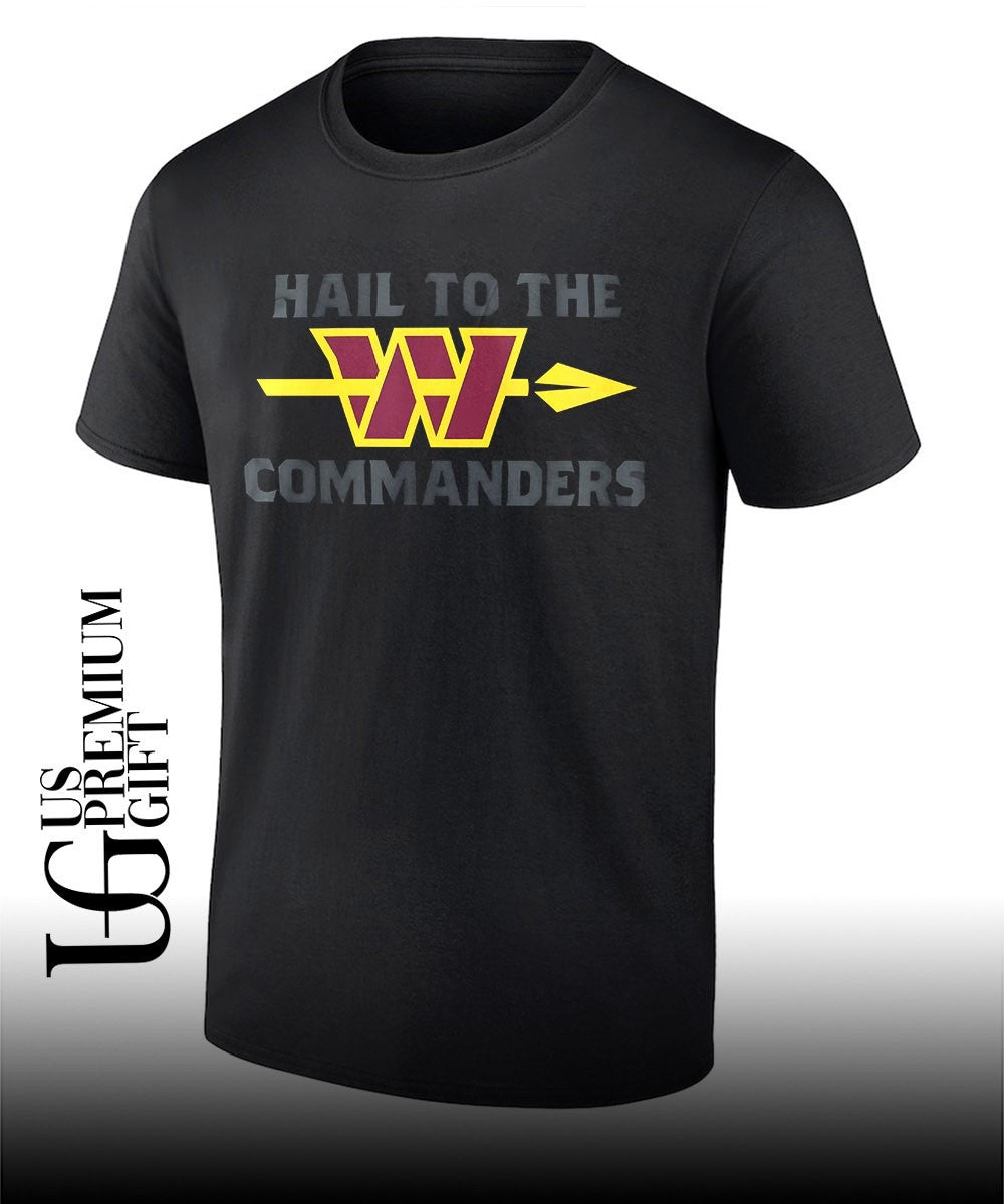 Hail to the Washington Commanders new logo shirt Unisex T-shirt, Sweatshirt, Hoodie, Long Sleeve Tee - T-Shirt, Sweatshirt, Hoodie