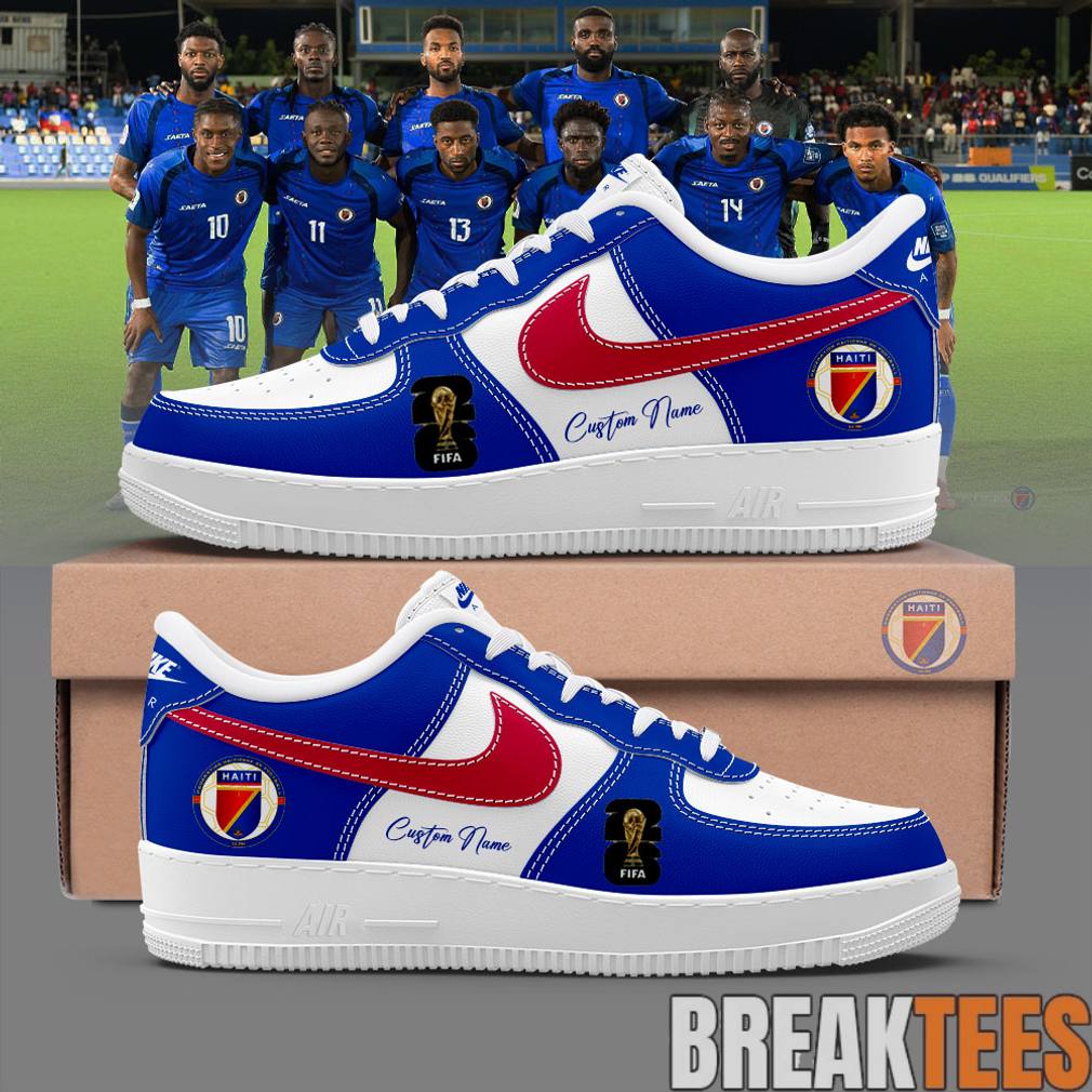 Haitienne De Football 2026 World Cup Custom Air Force 1 Shoes Unisex T-shirt, Sweatshirt, Hoodie, Long Sleeve Tee - T-Shirt, Sweatshirt, Hoodie