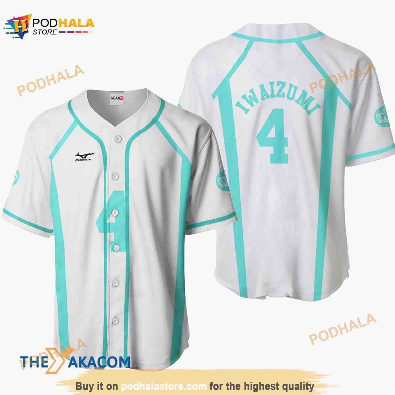 Hajime Iwaizumi Haikyuu Anime Costume 3D Baseball Jersey Shirt baseball jersey product view 1