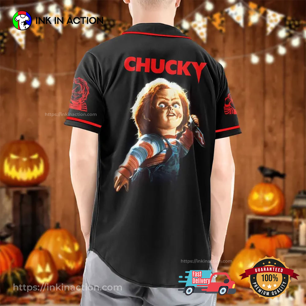 Halloween Chucky Baseball Jersey baseball jersey product view 2