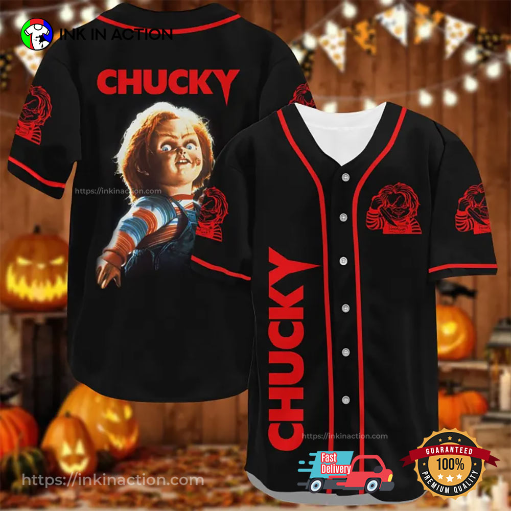 Halloween Chucky Baseball Jersey baseball jersey product view 3