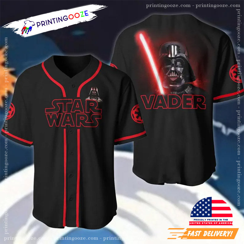 Halloween Darth Vader Baseball Jersey baseball jersey product view 1