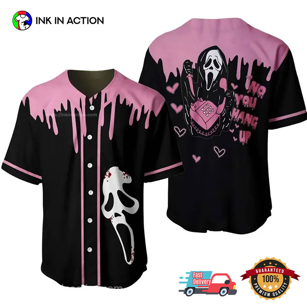 Halloween No You Hang Up Ghostface Baseball Jersey baseball jersey product view 1