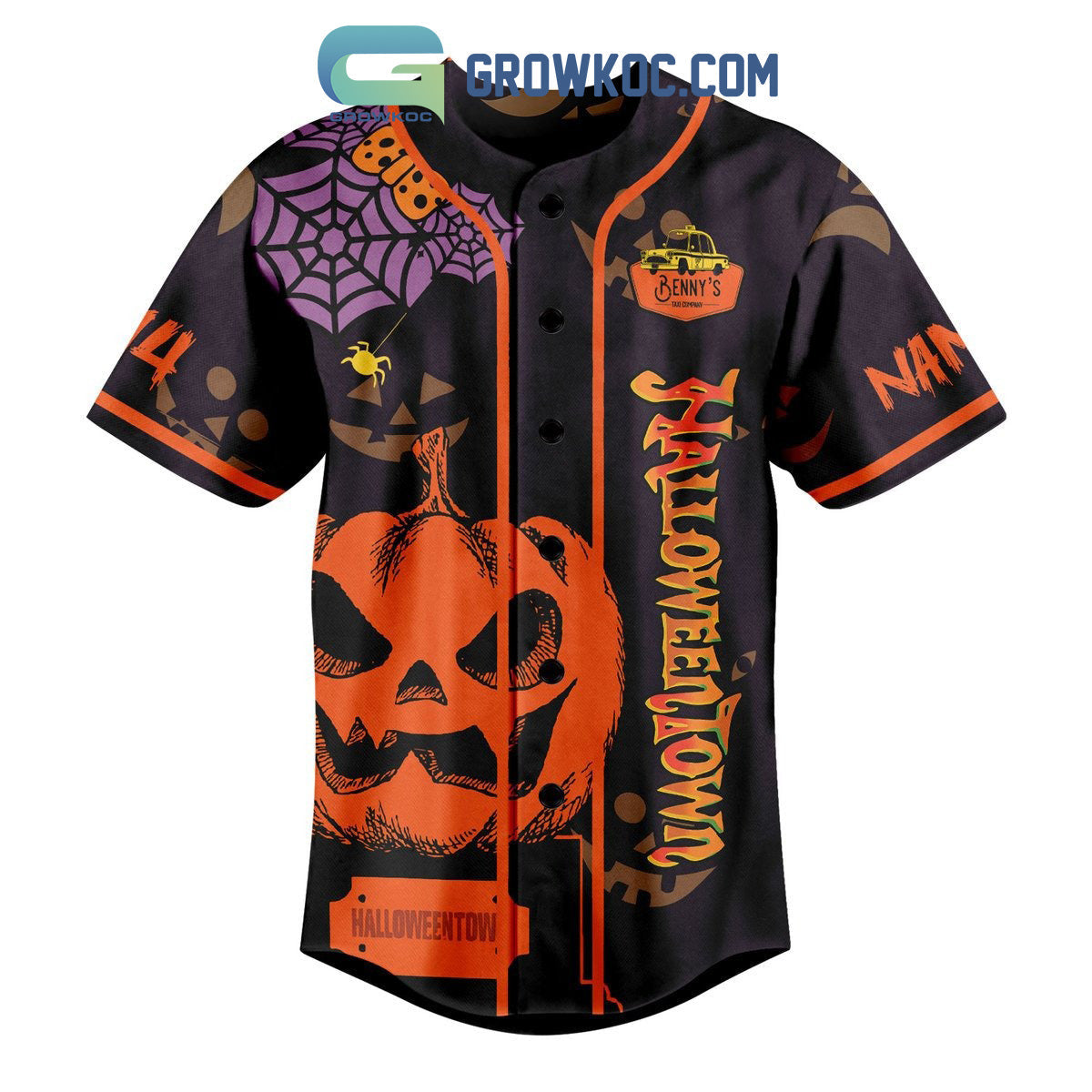 Halloween Town Busy Saving Personalized Baseball Jersey baseball jersey product view 2