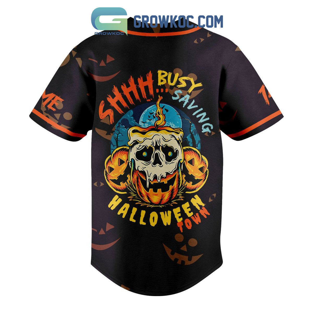 Halloween Town Busy Saving Personalized Baseball Jersey baseball jersey product view 3