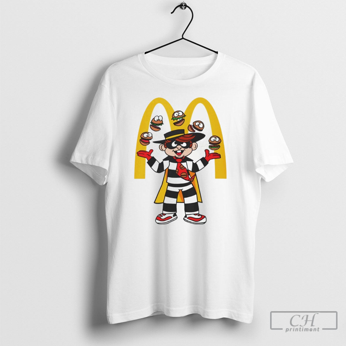 Hamburglar Juggling Burgers Shirts Unisex T-shirt, Sweatshirt, Hoodie, Long Sleeve Tee - T-Shirt, Sweatshirt, Hoodie