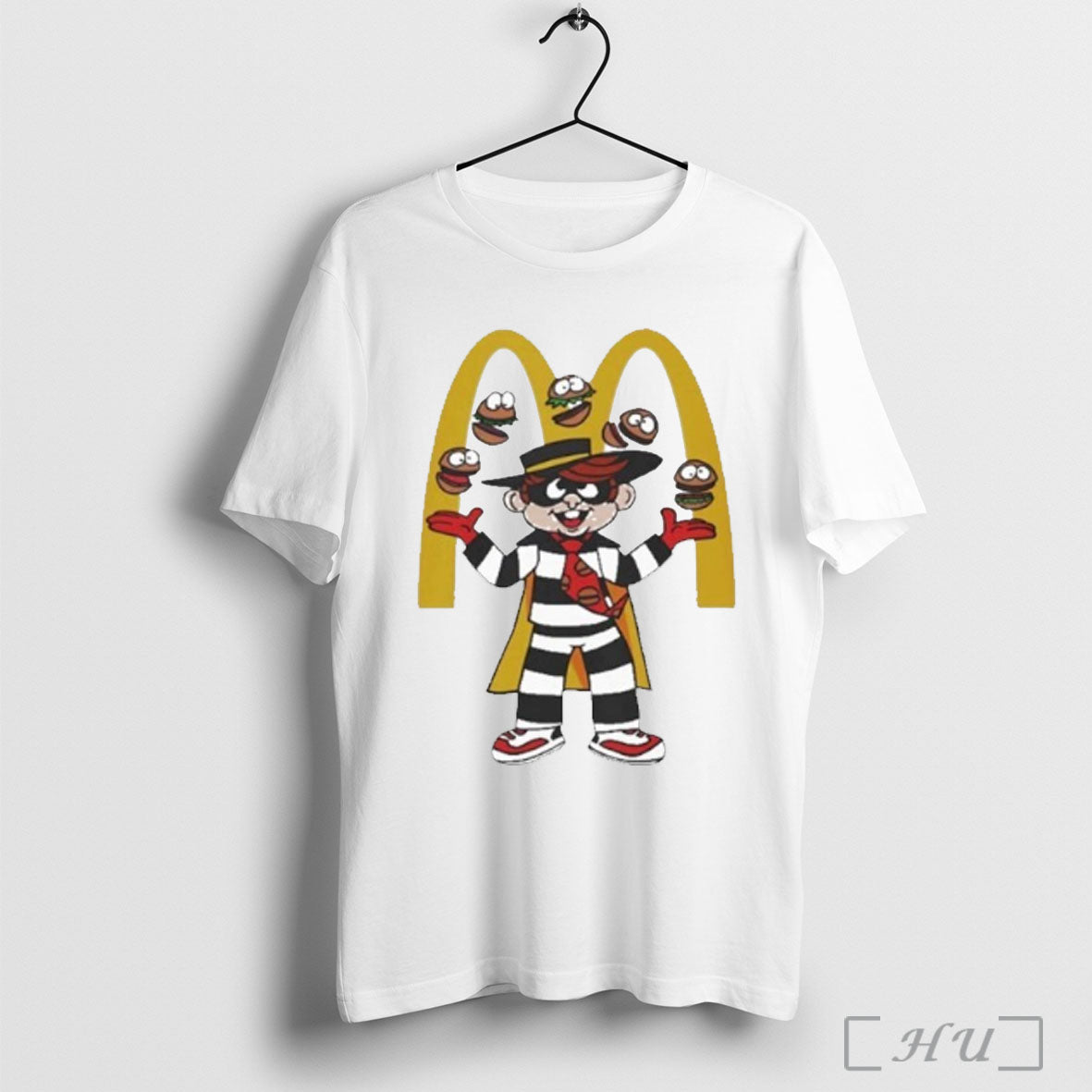 Hamburglar Juggling Burgers T Shirt Unisex T-shirt, Sweatshirt, Hoodie, Long Sleeve Tee - T-Shirt, Sweatshirt, Hoodie