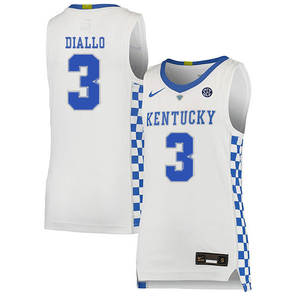 Hamidou Diallo 3 White College Football Jersey football jersey product view 1