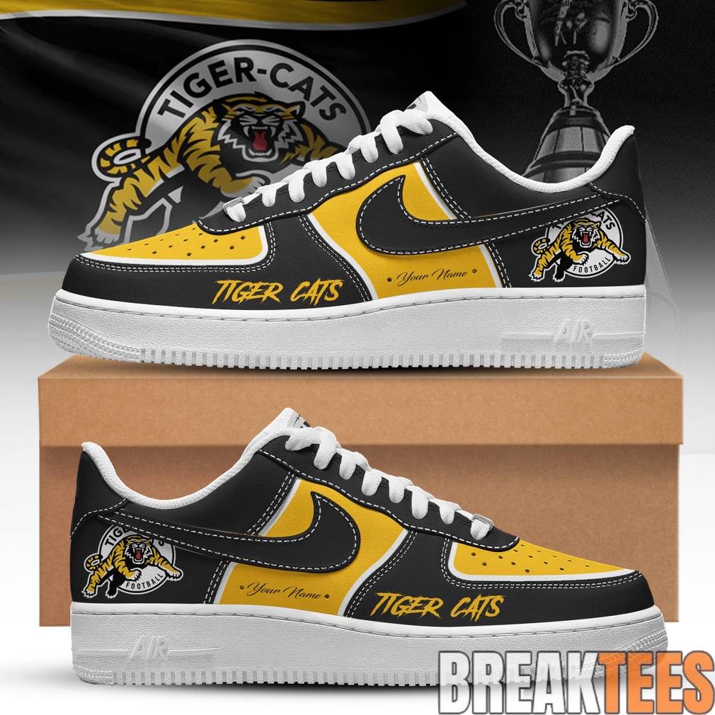 Hamilton Tiger-Cats Custom Air Force 1 Shoes Unisex T-shirt, Sweatshirt, Hoodie, Long Sleeve Tee - T-Shirt, Sweatshirt, Hoodie