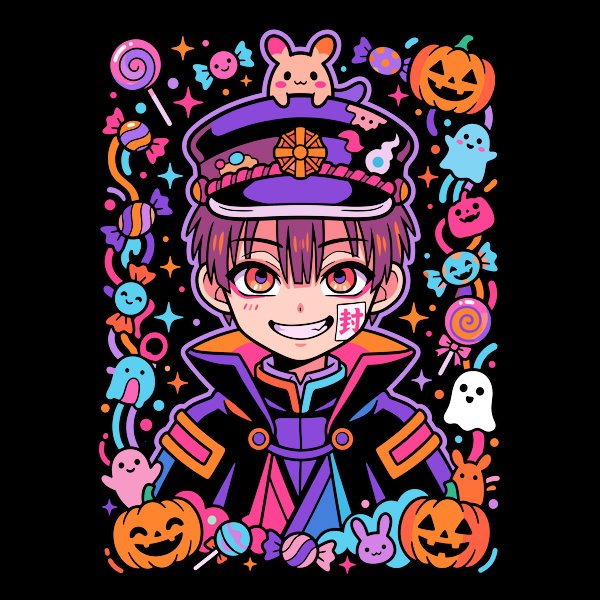 Hanako Kun Pastel Halloween Party Unisex T-shirt, Sweatshirt, Hoodie, Long Sleeve Tee - T-Shirt, Sweatshirt, Hoodie
