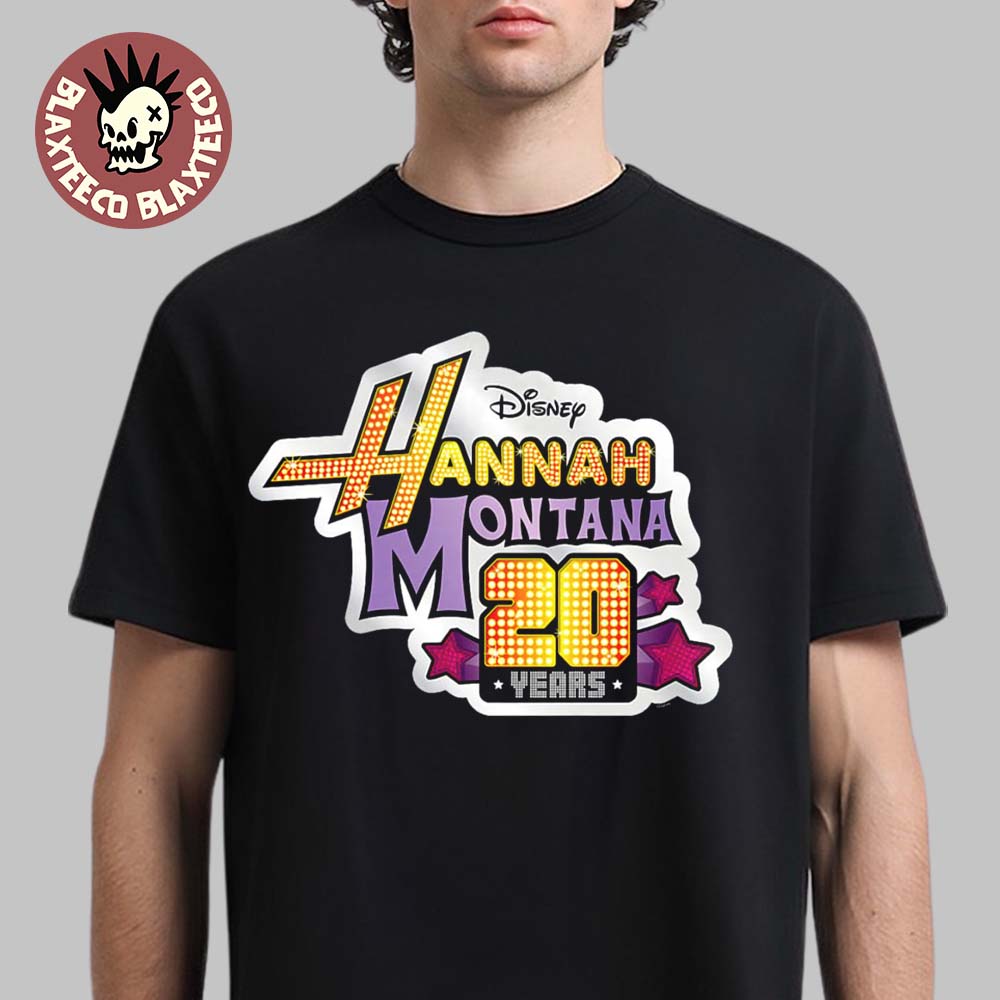 Hannah Montana 20 Years Anniversary Official Logo T-Shirt Unisex T-shirt, Sweatshirt, Hoodie, Long Sleeve Tee - T-Shirt, Sweatshirt, Hoodie