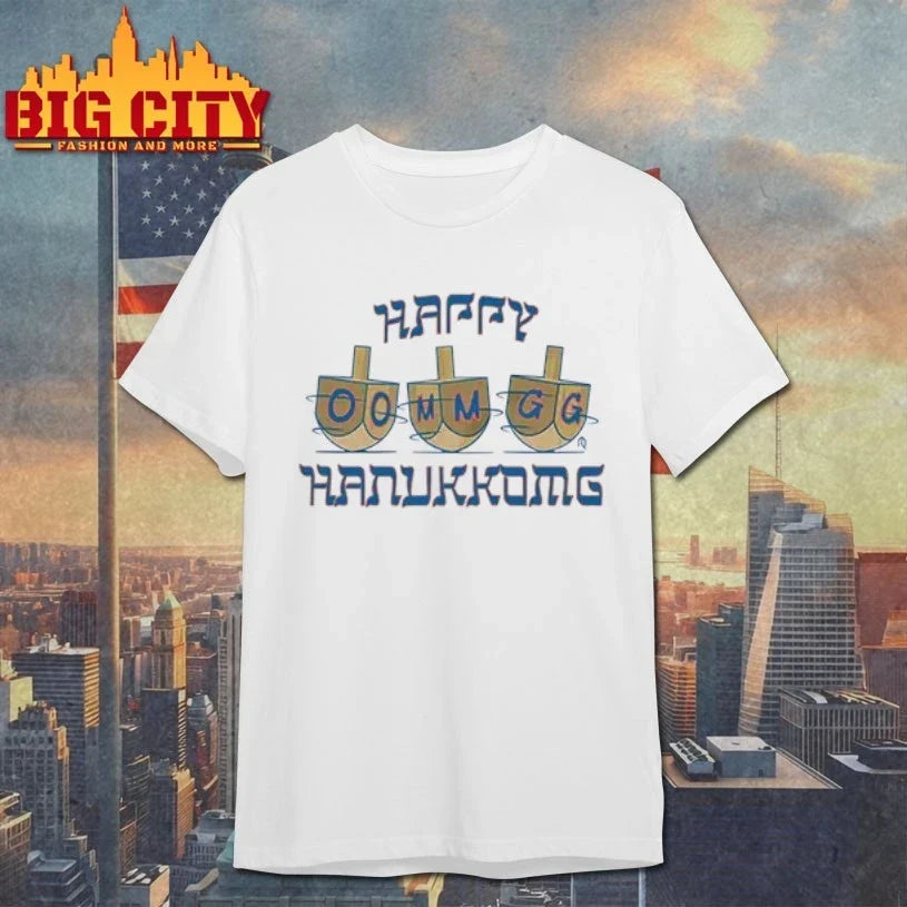 Happy HanukkOMG Hanukkah shirt Unisex T-shirt, Sweatshirt, Hoodie, Long Sleeve Tee - T-Shirt, Sweatshirt, Hoodie