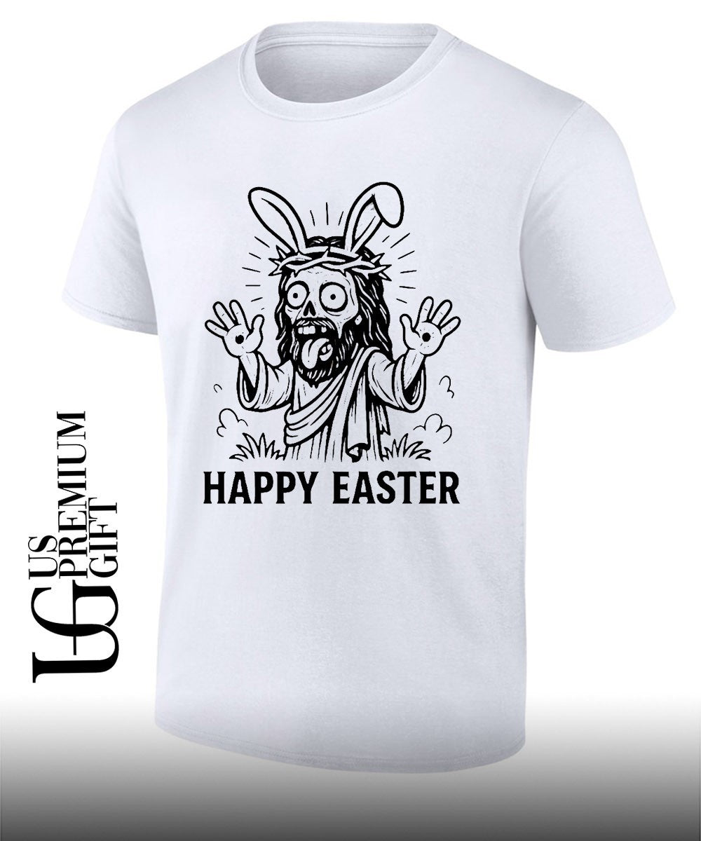 Happy easter funny Jesus zombie shirt Unisex T-shirt, Sweatshirt, Hoodie, Long Sleeve Tee - T-Shirt, Sweatshirt, Hoodie