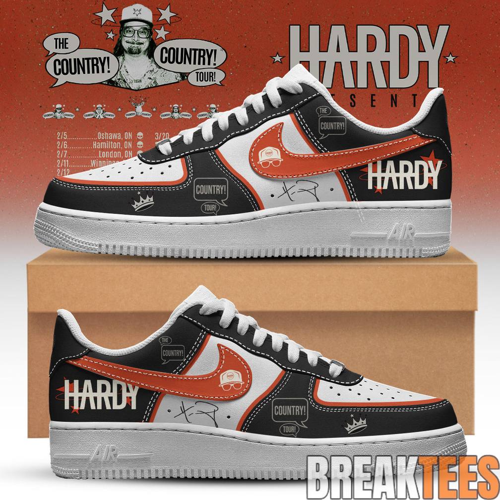 Hardy The Country Country Tour 2026 Special Air Force 1 Shoes Unisex T-shirt, Sweatshirt, Hoodie, Long Sleeve Tee - T-Shirt, Sweatshirt, Hoodie