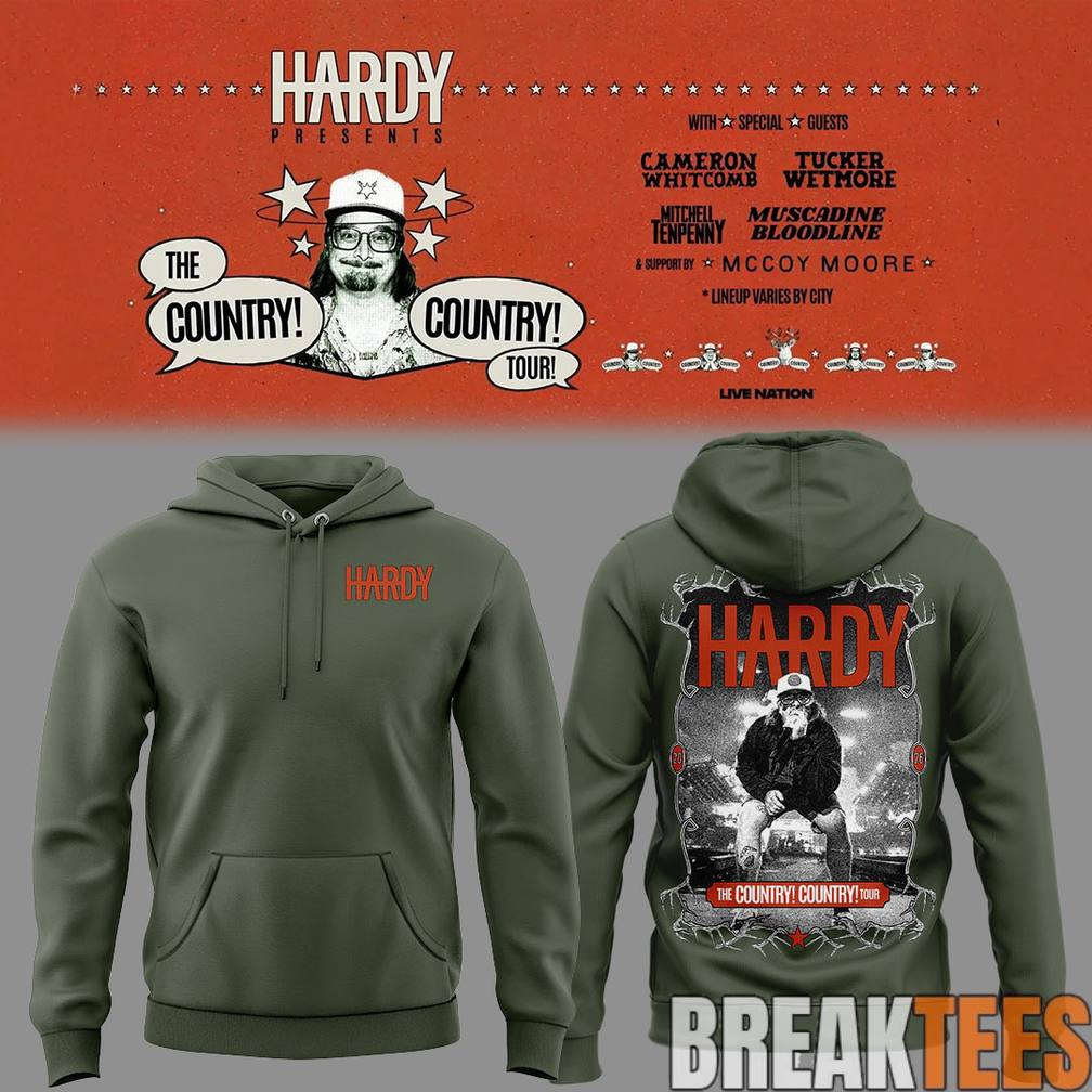 Hardy The Country Country Tour 2026 Special Hoodie Unisex T-shirt, Sweatshirt, Hoodie, Long Sleeve Tee - T-Shirt, Sweatshirt, Hoodie