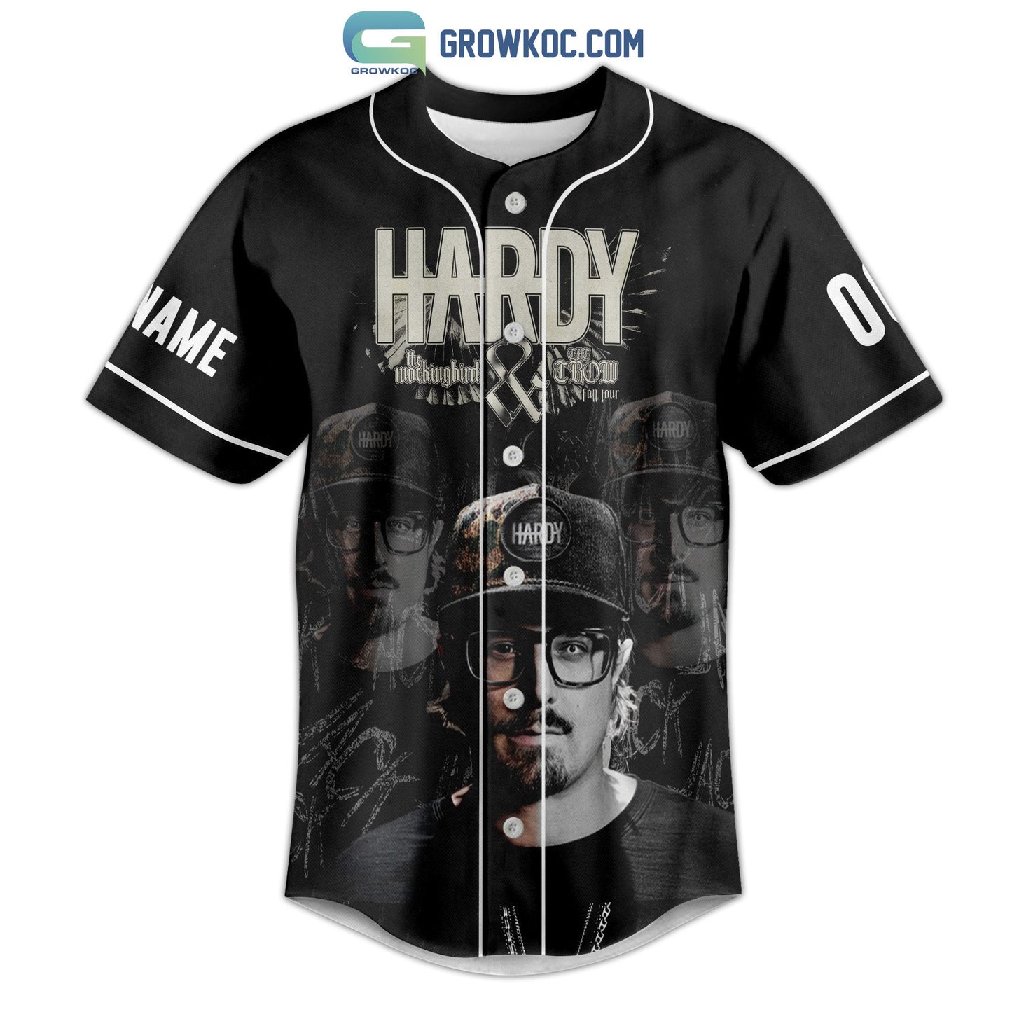 Hardy The Mockingbird And The Crow Fall Tour Personalized Baseball Jersey baseball jersey product view 2
