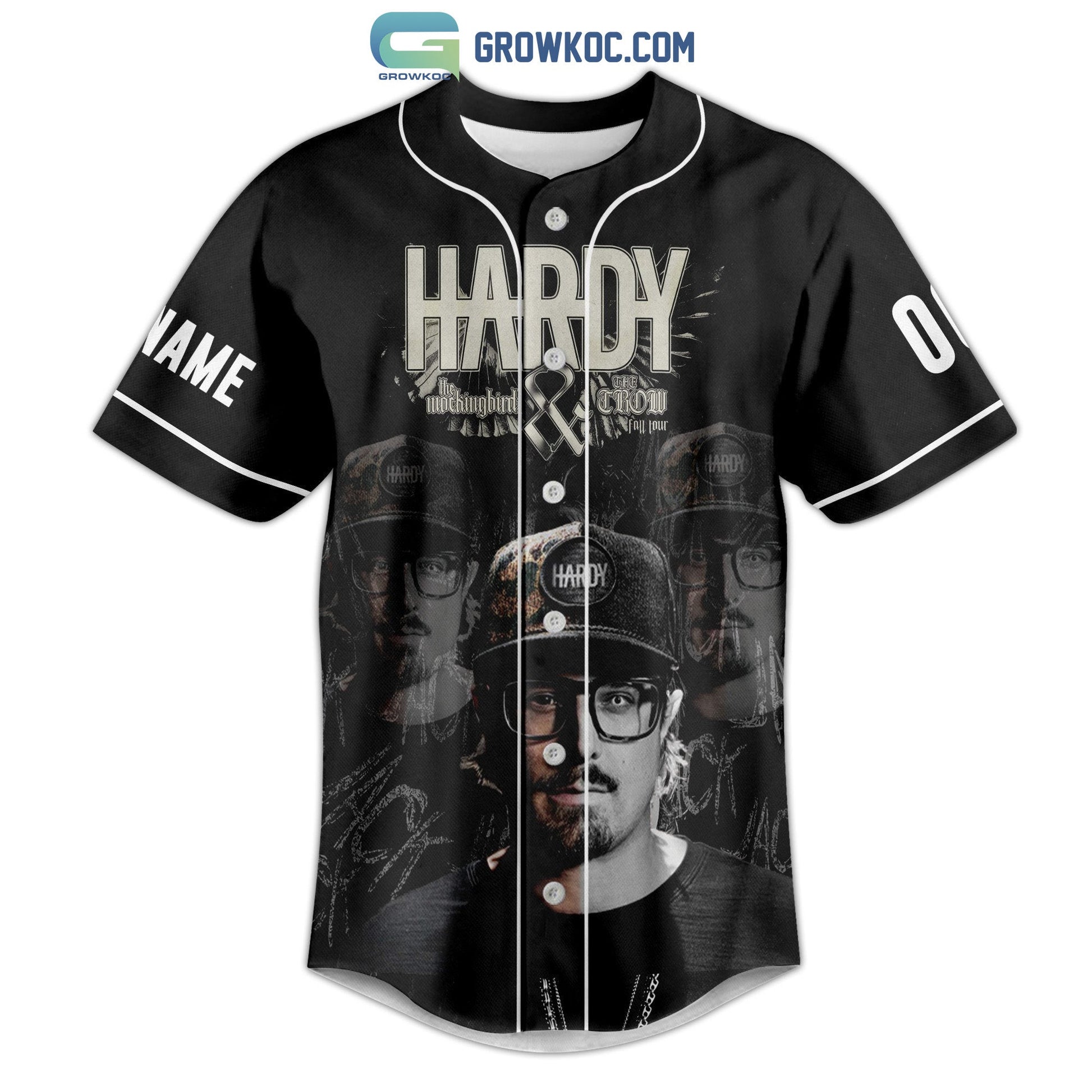 Hardy The Mockingbird And The Crow Fall Tour Personalized Baseball Jersey baseball jersey product view 2
