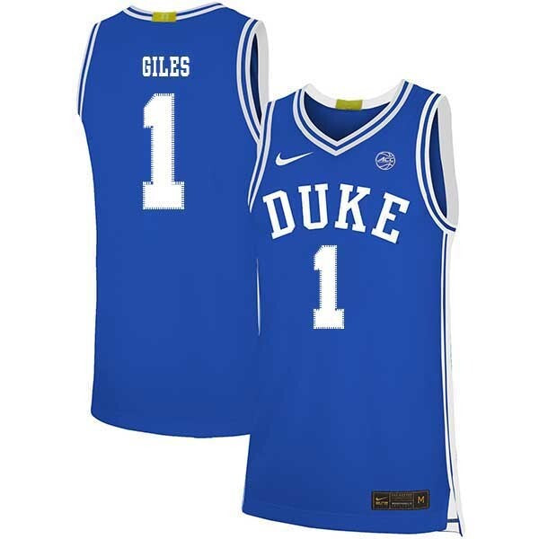 Harry Giles III 1 Blue College Football Jersey football jersey product view 1