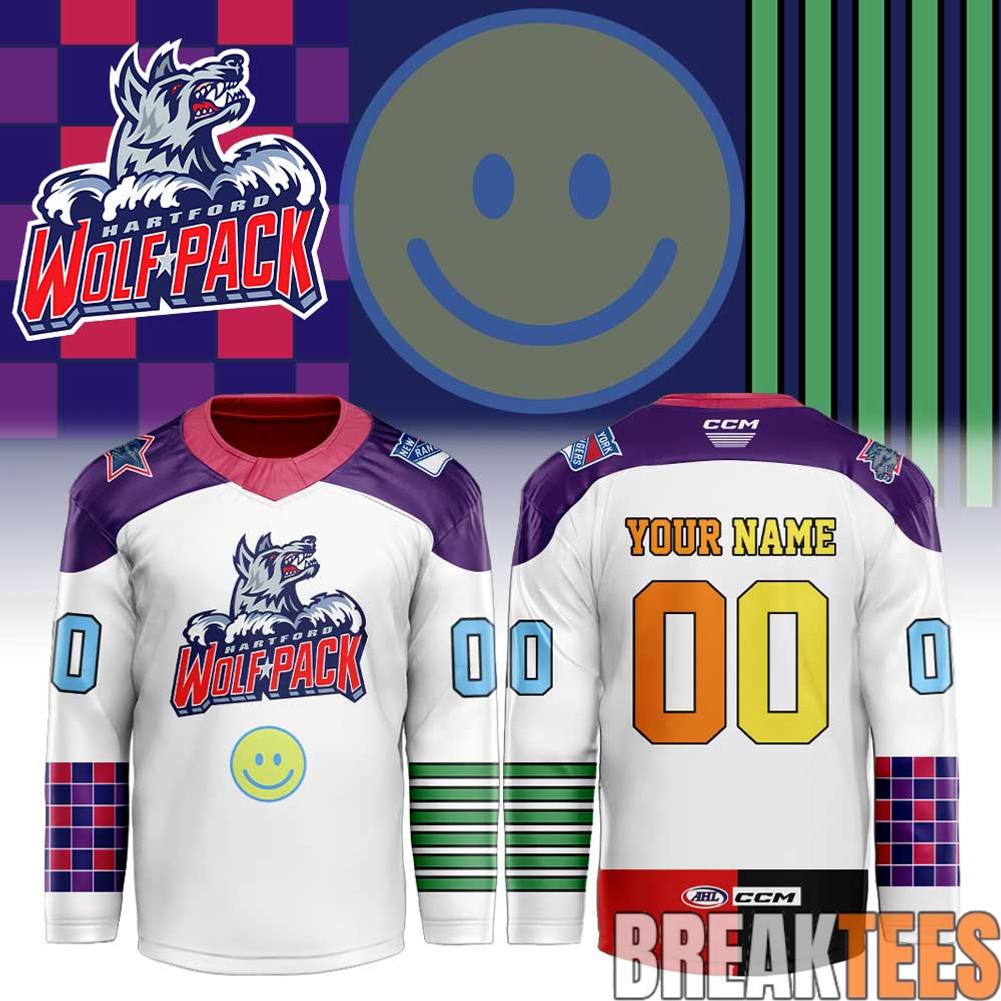 Hartford Wolf Pack Specialty Warmup Custom Hockey Jersey hockey jersey product view 1