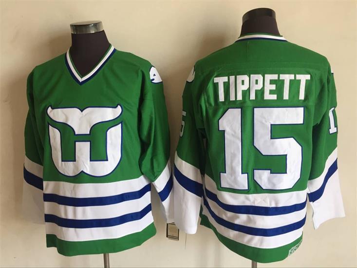 Hartford Whalers #15 Dave Tippett Hockey Jersey hockey jersey product view 1