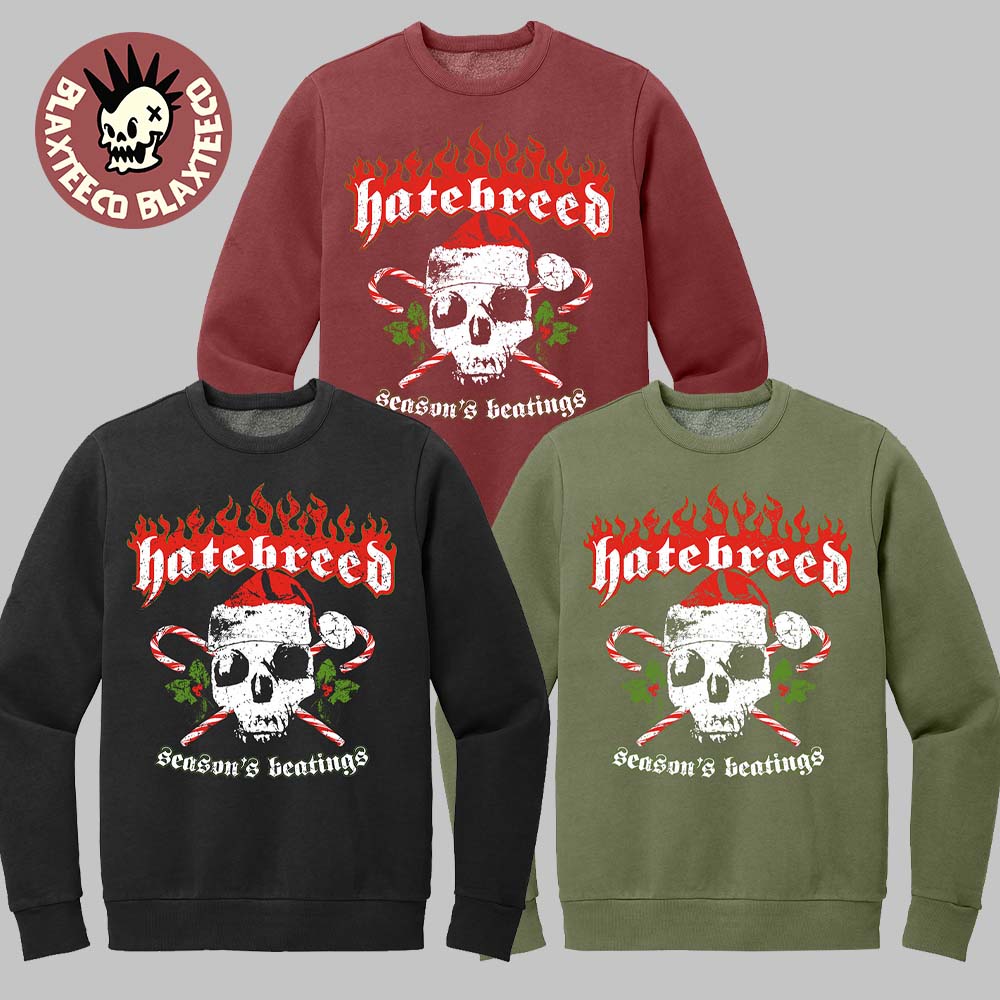 Hatebreed Christmas 2025 Seasons Beating Holiday Style Logo Crewneck Sweatshirt Unisex T-shirt, Sweatshirt, Hoodie, Long Sleeve Tee - T-Shirt, Sweatshirt, Hoodie