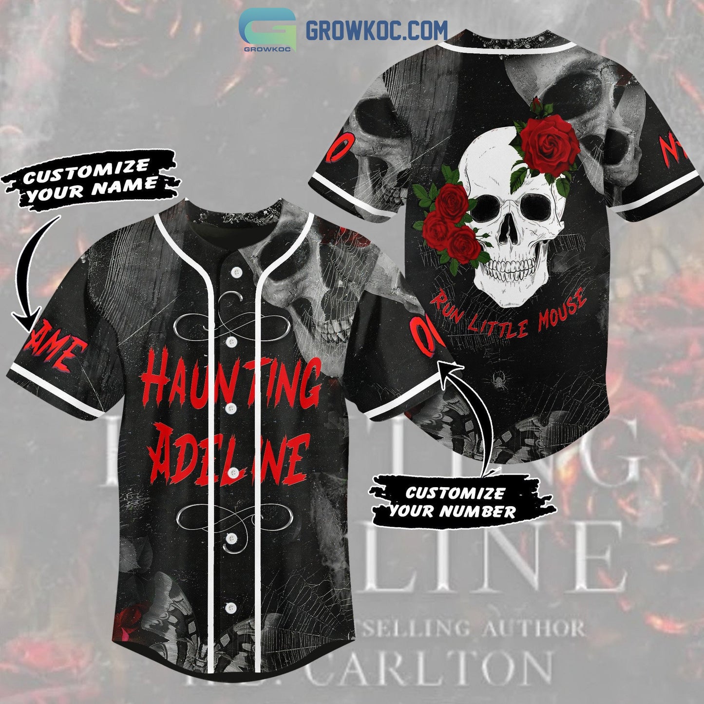 Haunting Adeline Run Little Mouse Personalized Baseball Jersey baseball jersey product view 1
