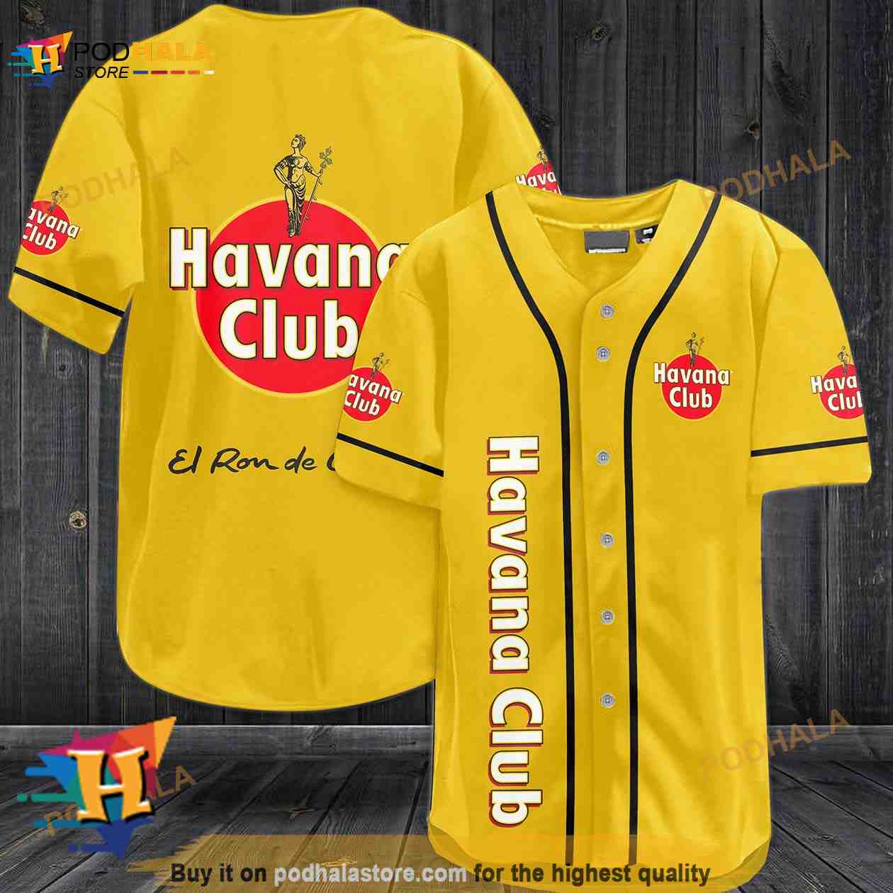 Havana Club Rum 3D Baseball Jersey baseball jersey product view 1