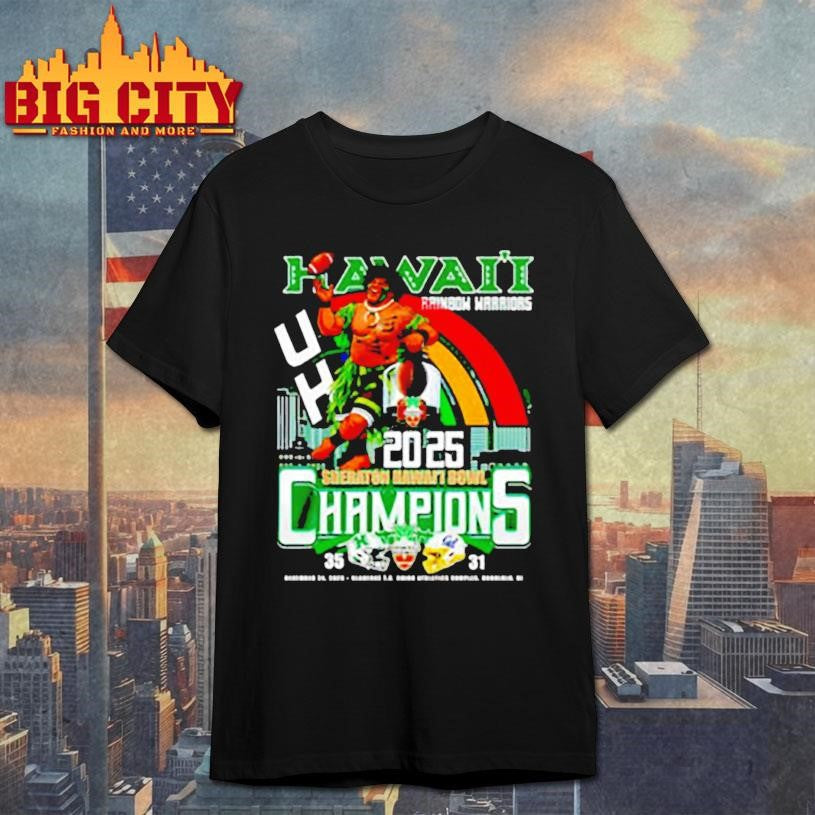 Hawaii Rainbow Warriors Sheraton Hawaii Bowl 2025 Shirt Unisex T-shirt, Sweatshirt, Hoodie, Long Sleeve Tee - T-Shirt, Sweatshirt, Hoodie