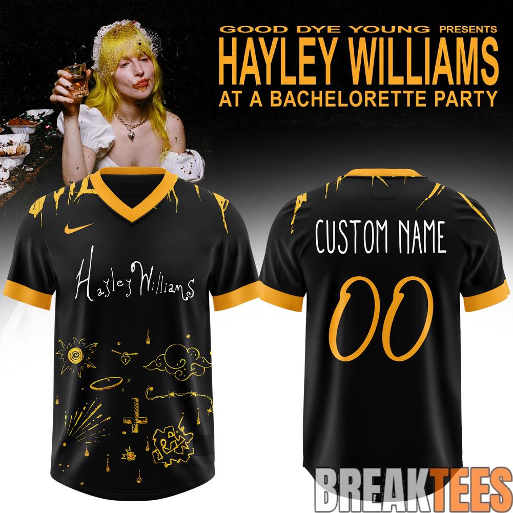 Hayley Williams Bachelorette Party Tour 2026 Football Jersey football jersey product view 1