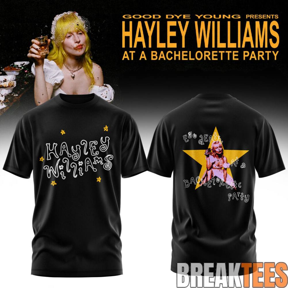 Hayley Williams Bachelorette Party Tour 2026 T-Shirt Unisex T-shirt, Sweatshirt, Hoodie, Long Sleeve Tee - T-Shirt, Sweatshirt, Hoodie