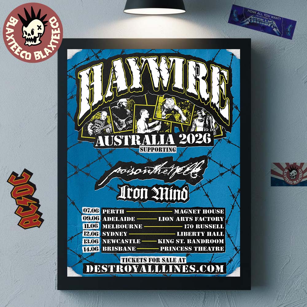 Haywire Australia Winter 2026 Tour Schedule Dates Home Decor Poster Canvas Unisex T-shirt, Sweatshirt, Hoodie, Long Sleeve Tee - T-Shirt, Sweatshirt, Hoodie
