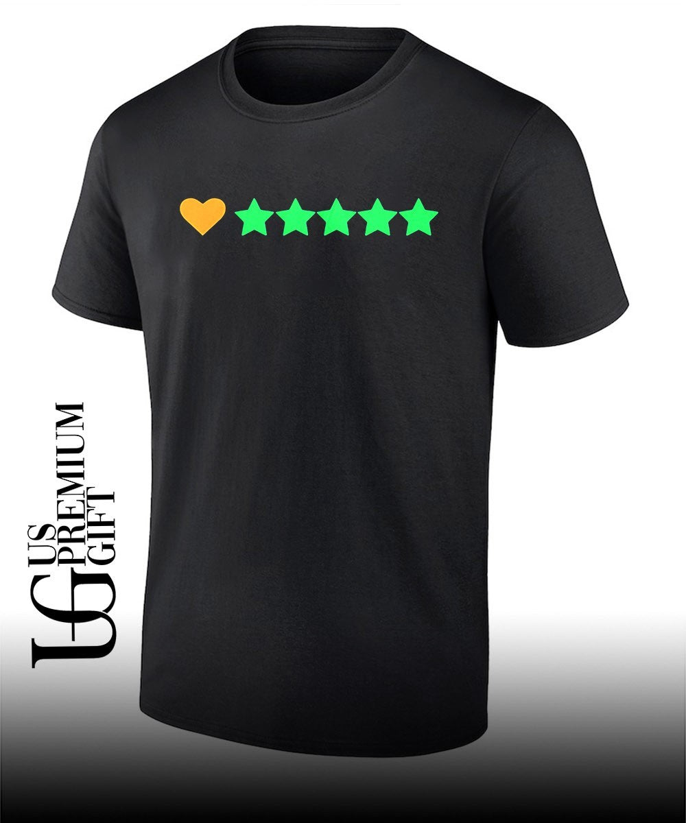 Heart rated 5 stars shirt Unisex T-shirt, Sweatshirt, Hoodie, Long Sleeve Tee - T-Shirt, Sweatshirt, Hoodie