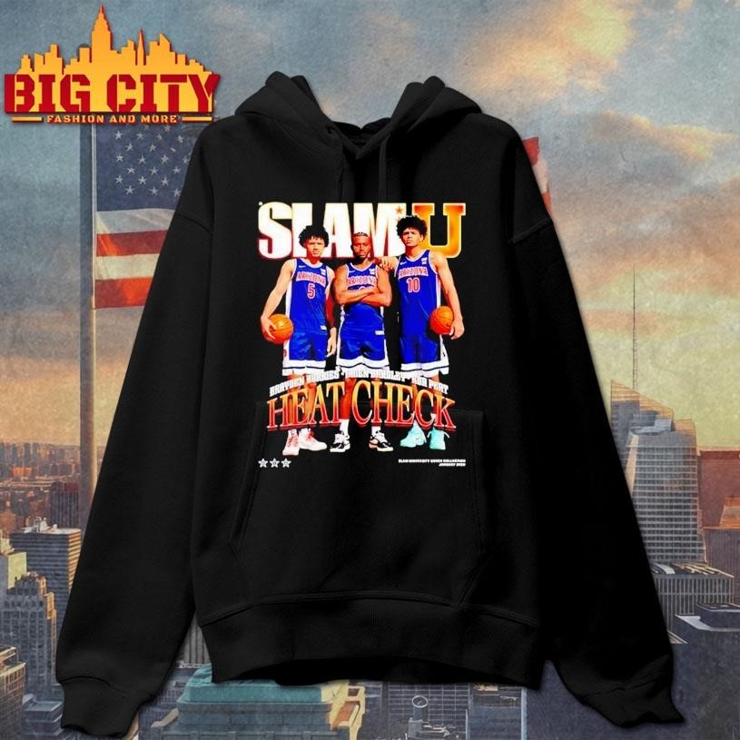 Heat check Slam Arizona Wildcats men's basketball - Adult & Kids T-Shirts, Sweatshirts & Hoodies apparel design preview 2