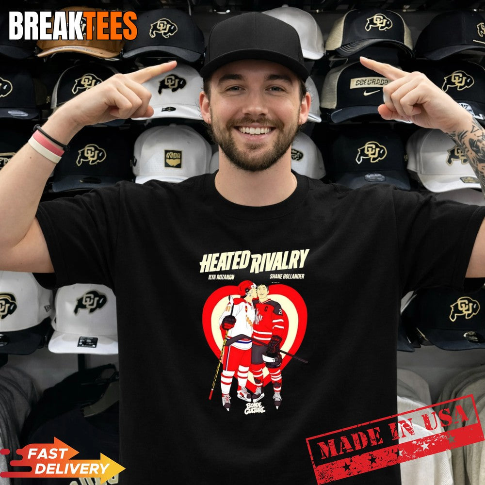 Heated Rivalry Characters Ilya Rozanov And Shane Hollander Hockey T-Shirt Unisex T-shirt, Sweatshirt, Hoodie, Long Sleeve Tee - T-Shirt, Sweatshirt, Hoodie