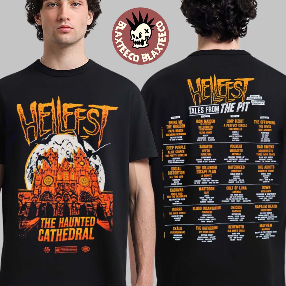 Hellfest 2026 Tales From The Pit Sanctuary Merch In Clisson France From June 18 To 21 2026 The Haunted Cathedral T-Shirt - T-Shirt, Sweatshirt, Hoodie