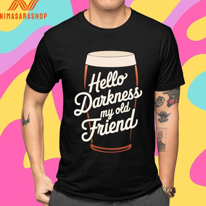Hello Darkness My Old Friend Beer - Adult & Kids T-Shirts, Sweatshirts & Hoodies apparel design preview 4
