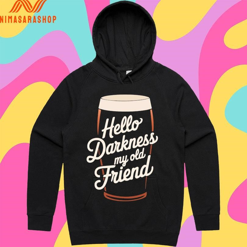 Hello Darkness My Old Friend Beer - Adult & Kids T-Shirts, Sweatshirts & Hoodies apparel design preview 2
