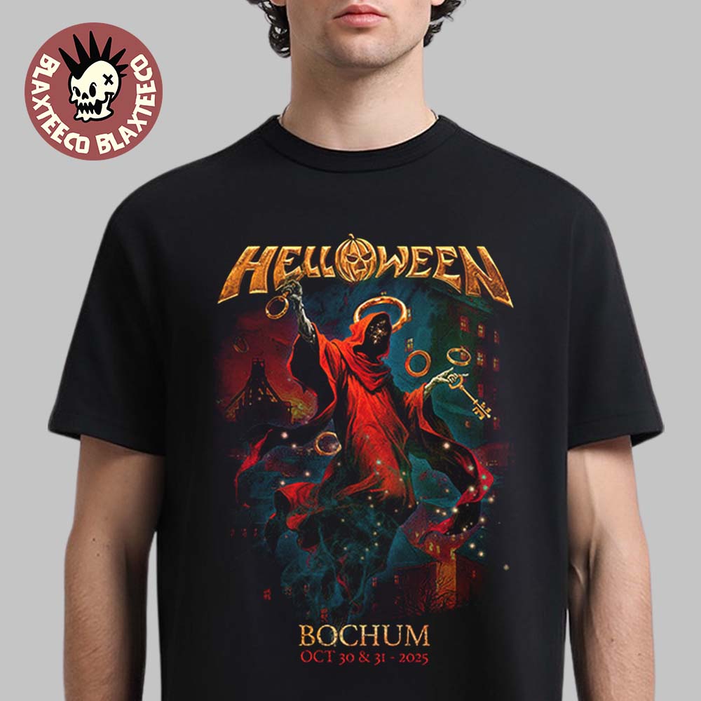 Helloween Bochum Germany 2025 Pop Up Shop Merch Tee On October 30 And 31 2025 T-Shirt Unisex T-shirt, Sweatshirt, Hoodie, Long Sleeve Tee - T-Shirt, Sweatshirt, Hoodie