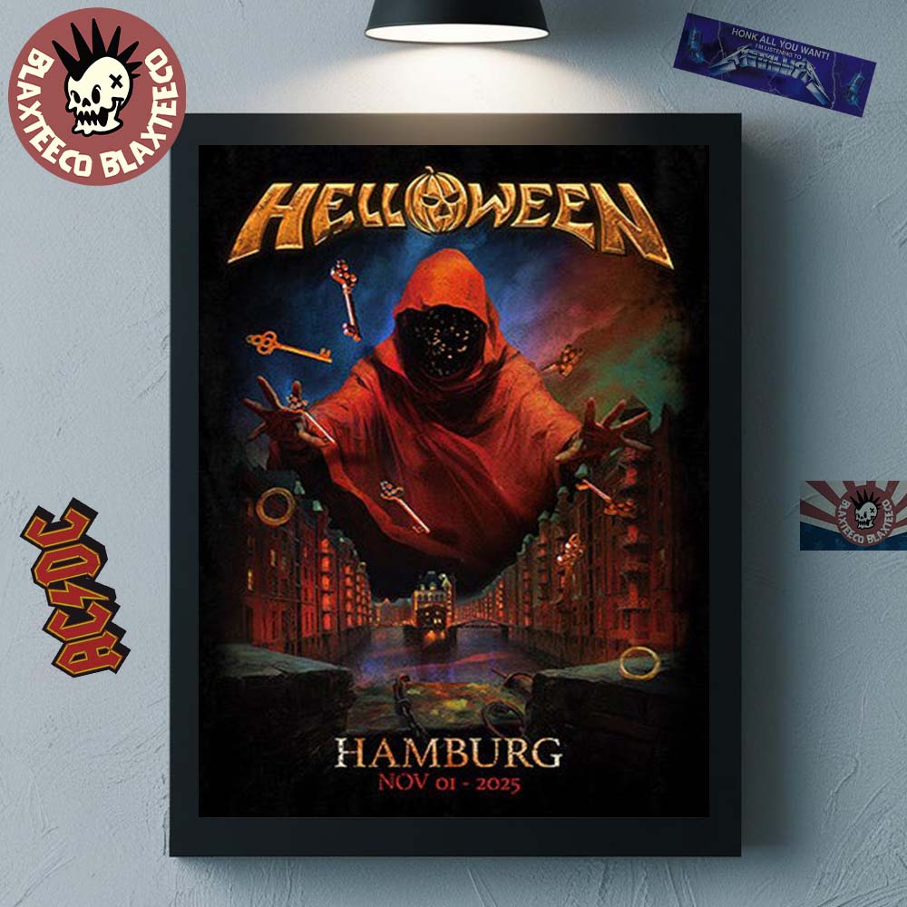 Helloween Hamburg Germany 2025 Pop Up Shop Merch Poster On November 1 2025 Home Decor Poster Canvas - T-Shirt, Sweatshirt, Hoodie
