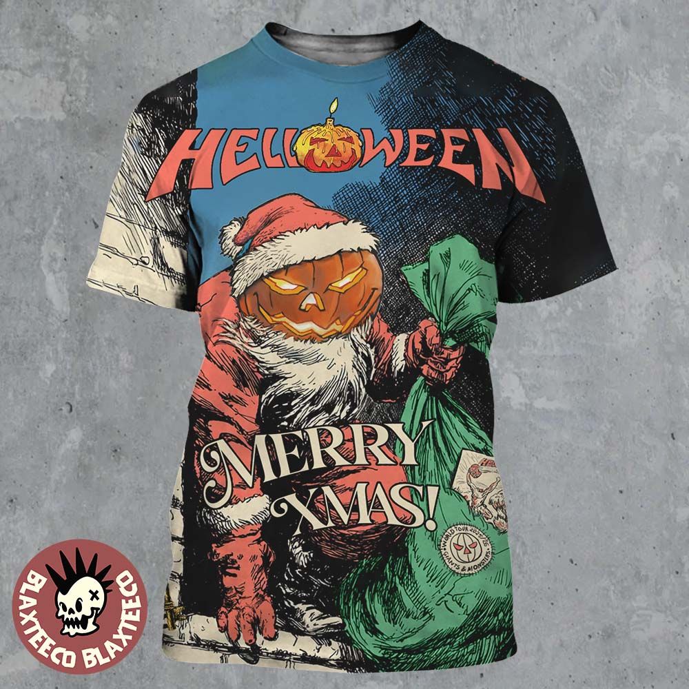 Helloween Merry Xmas Pumpkin Powered Santa All Over Print Shirt Unisex T-shirt, Sweatshirt, Hoodie, Long Sleeve Tee - T-Shirt, Sweatshirt, Hoodie